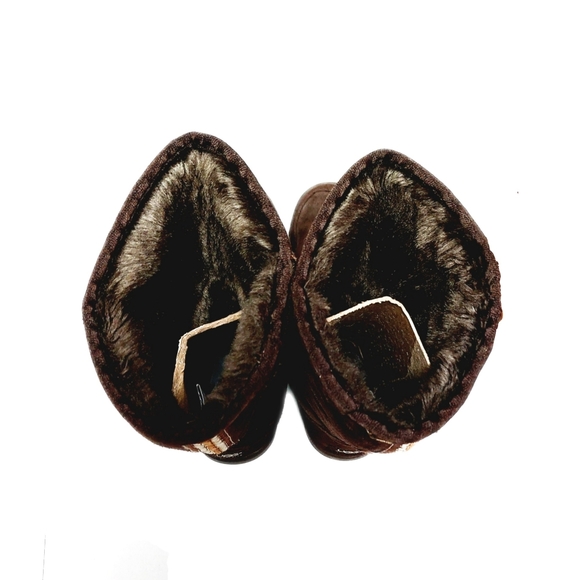 UGGS Womens Ultimate Tall Braided Twin Face Suede Sherpa Lining Boots Size 9 - Picture 4 of 8